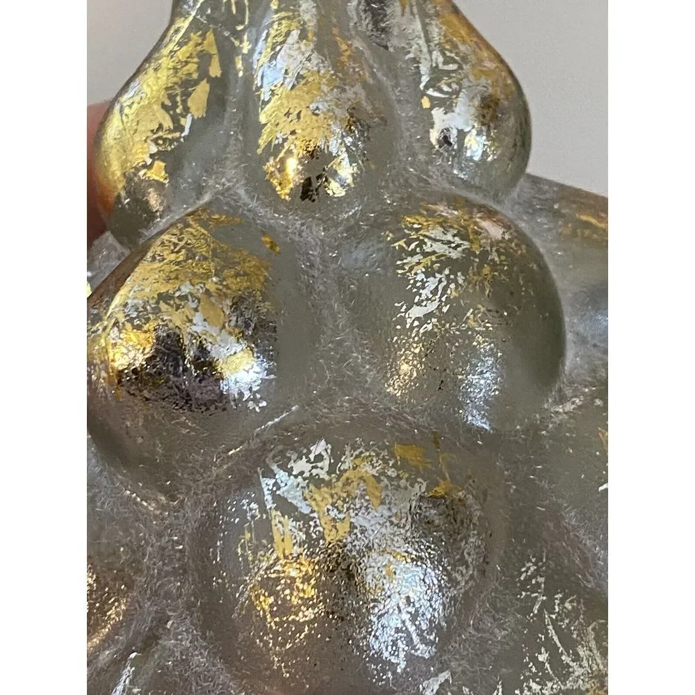 Pottery Barn Vintage Lighted Mercury Glass Christmas‎ Tree Gold Silver 7